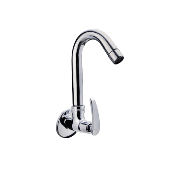 Buy Sink Cock (wall Mounted) With Swivel Long Spout And Aeretor 