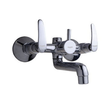 Buy Wall Mixer With Telephonic Shower Arrangement Of L-bend Pipe (with Connection Legs And Wall Flanges)