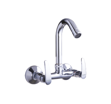 Buy Sink Mixer (wall Mounted) With Swivel Spourt, Connection Legs And Wall Flanges 