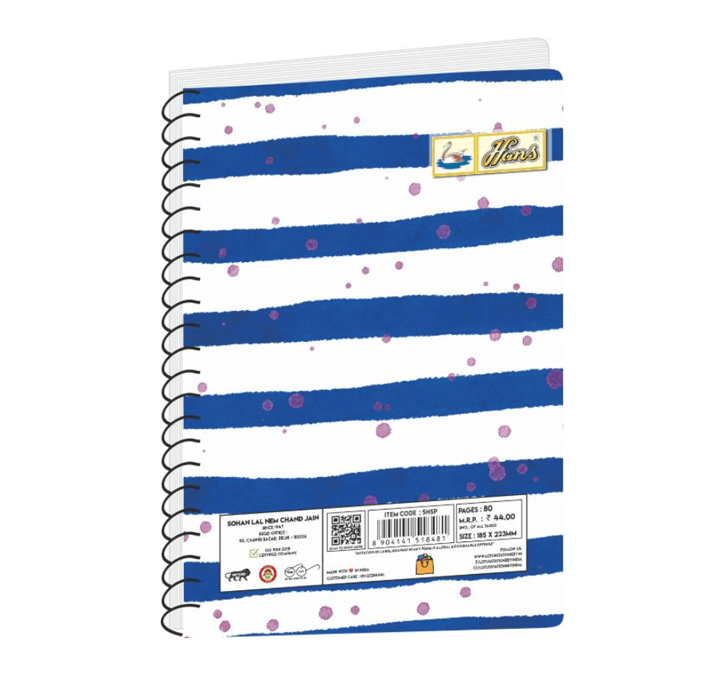 Buy Hans Spiral Notebook (145 X 210 MM) (80 Pages)