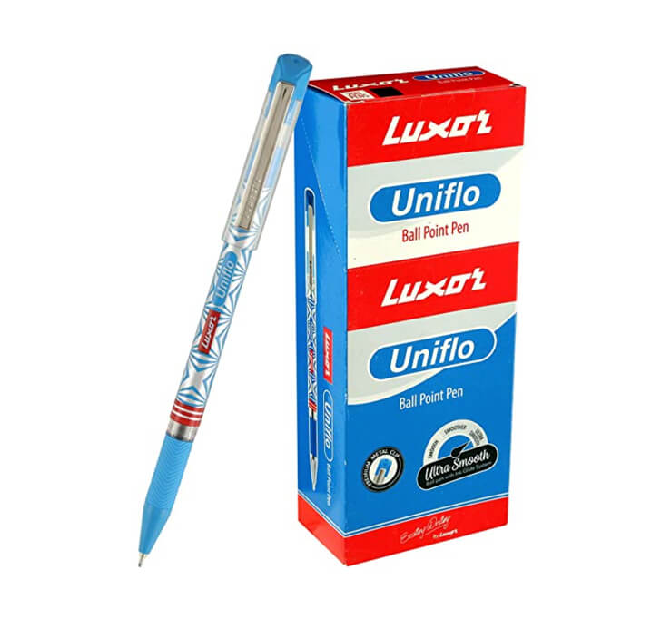 Buy Luxor Uniflo Ball Point Pen (Blue) (Premium Metal Clip)