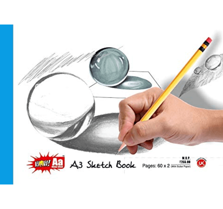Buy A3 Sketch Book With Butter Paper (Pages: 60 X 2)