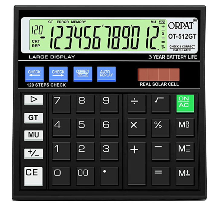 Buy Orpat OT-512GT Calculator (120 Steps Check)