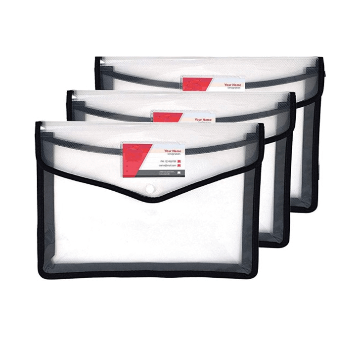Buy Aerotix Envelope Folder, Transparent Poly-Plastic (A4 Size) (Set Of 3)