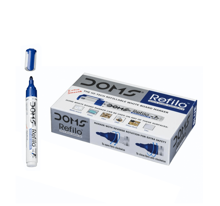 Buy Doms Refilo White Board Marker Pen (Blue)