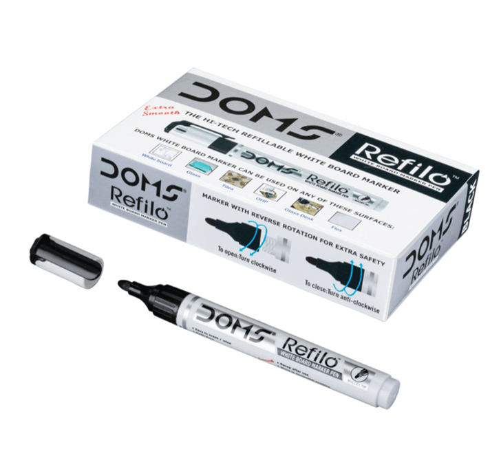 Buy Doms Refilo White Board Marker Pen (Black)