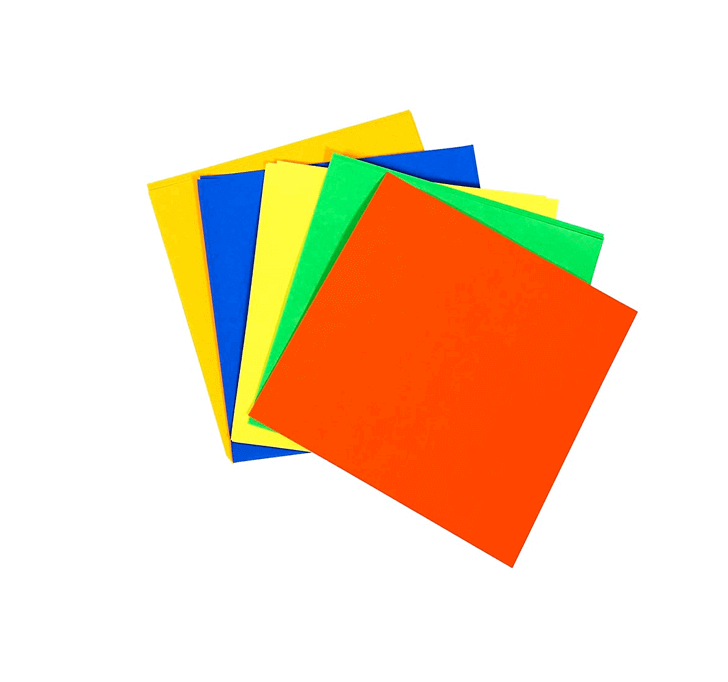 Buy Origami Color Paper (20 Sheets Pack) (5 Fluorescent Colors)