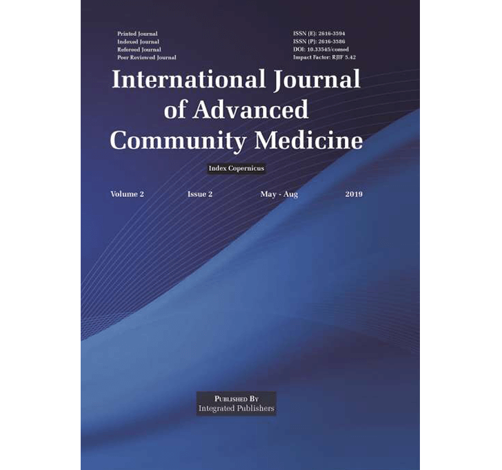 Buy International Journal Of Advanced Community Medicine