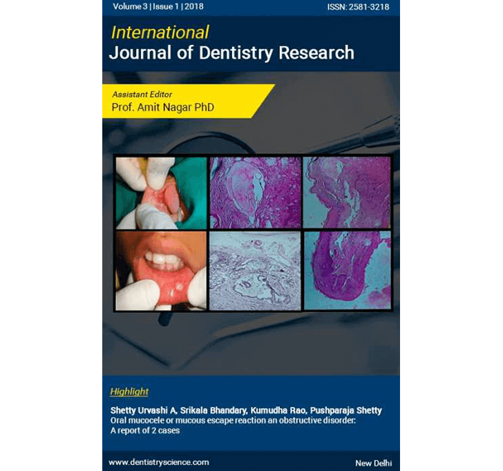Buy International Journal Of Dentistry Research