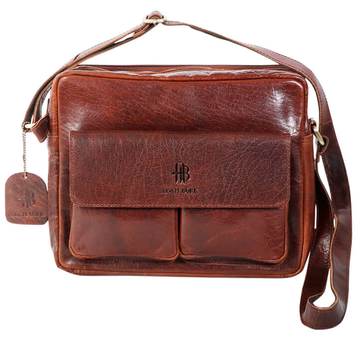 Buy ADAM BURK Havana Messenger Leather Bag