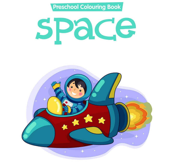 Buy Preschool Colouring Book Space