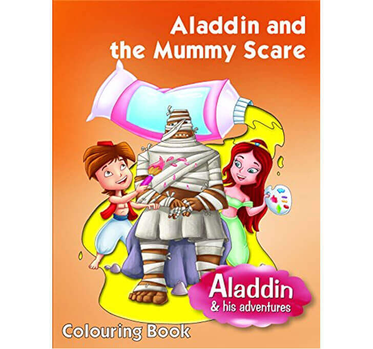 Buy Aladdin & The Mummy Scare Colouring Book