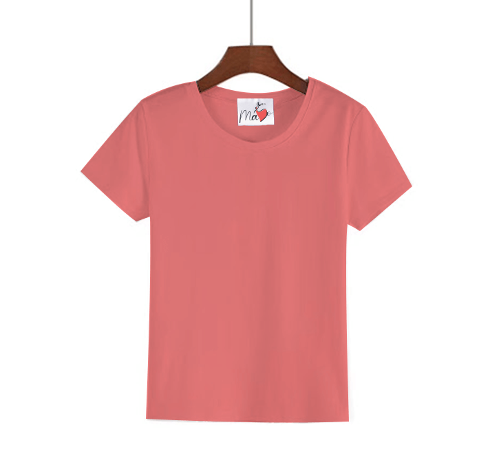 Buy MaYo Girl Light Coral Half Sleeve T-Shirt