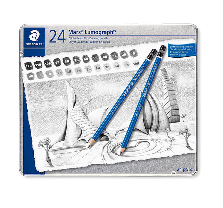 Buy Staedtler Mars Lumograph Degree Pencil Set In 24 Degrees From 10H To 12B (Pack Of 24)