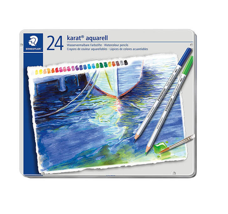 Buy Staedtler Karat Aquarell Premium 125M24 Watercolor Pencil, 24 Shades