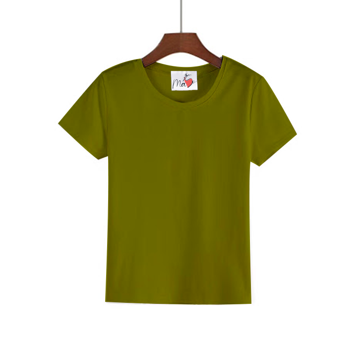 Buy MaYo Girl Olive Half Sleeve T-Shirt