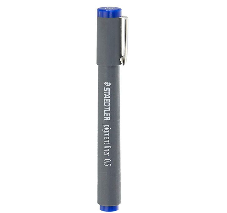 Buy Staedtler 308 05-3 BK1 Pigment Liner Pen Set - Pack Of 1 (Blue)