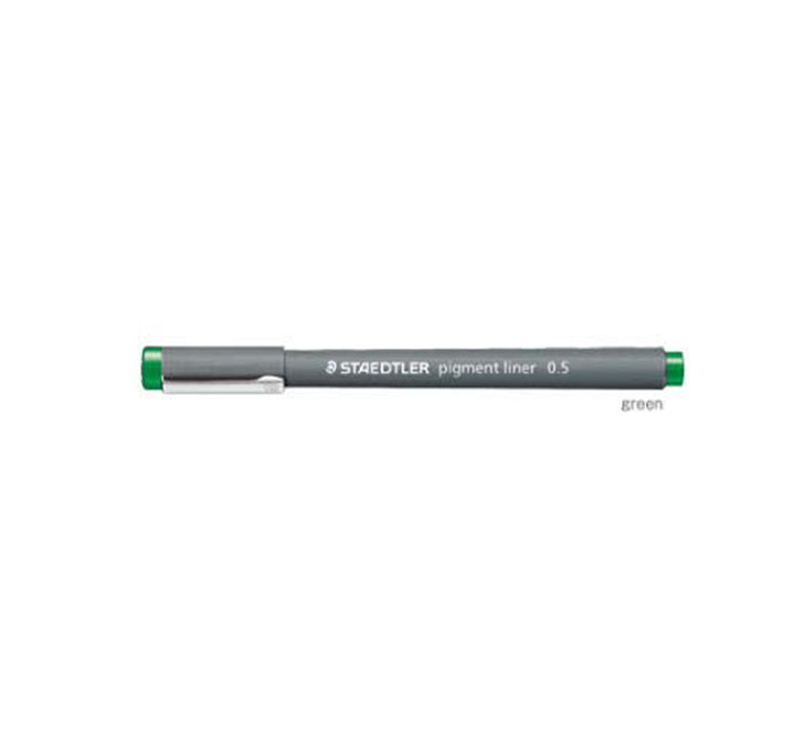 Buy Staedtler 308 05-5 BK1 Pigment Liner Pen Set - Pack Of 1 (Green)