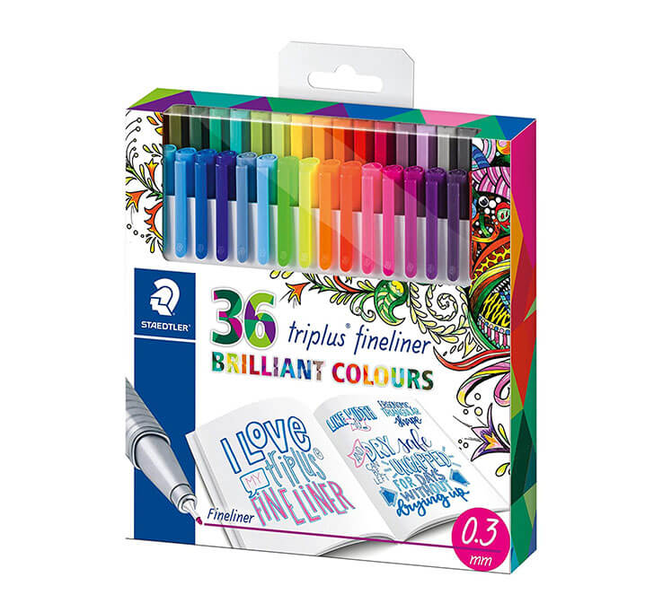Buy Staedtler Christophorus Verlag Fine Liner Pens For Coloring Books - Set Of 36
