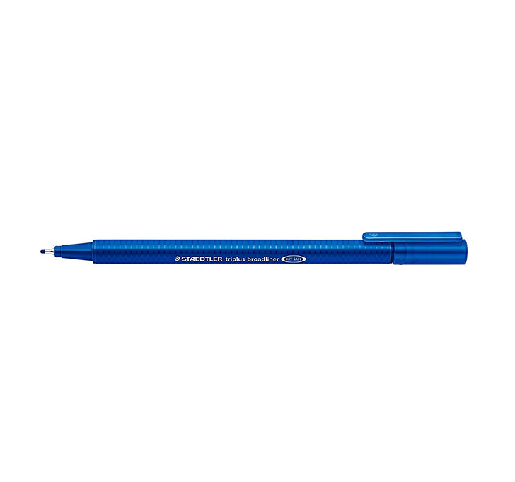Buy Staedtler Triplus Broad Liner Superfine Metalclad Tip Pen Set - Pack Of 10 (Blue)