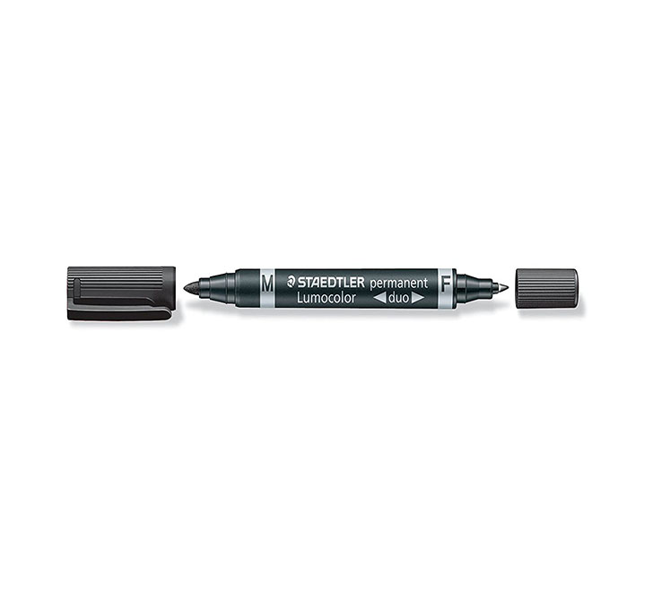 Buy Staedtler Lumocolor Permanent Duo 348 Black Double Ended Permanent Marker With Two Bullet Tips 