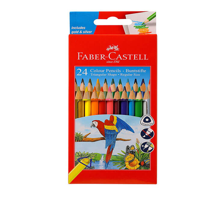 Buy Faber-Castell Triangular Colour Pencils - (Pack Of 24)