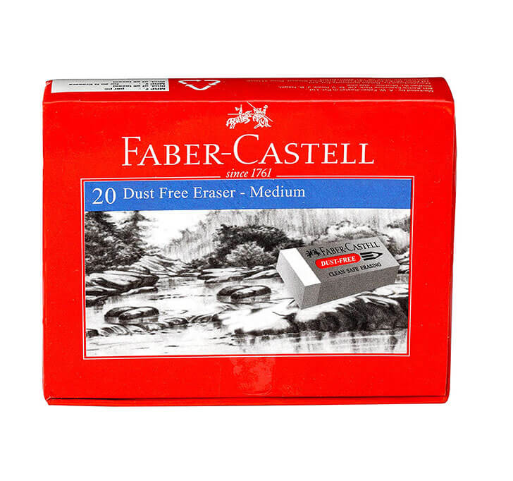 Buy Faber-Castell Dust-Free Erasers - Medium, (White)