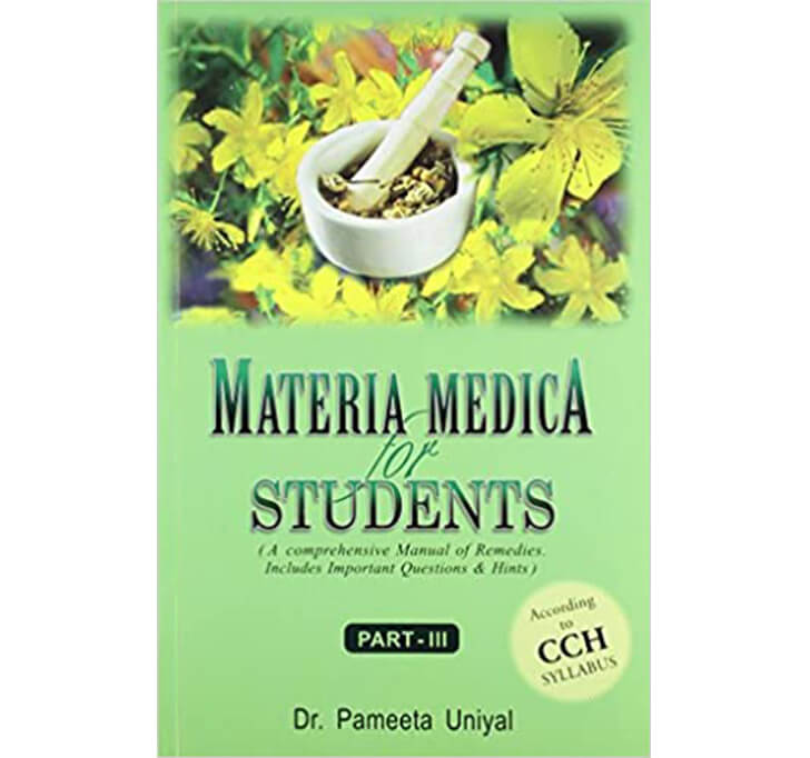 Buy Materia Medica For Students: According To CCH Syllabus (Part 3)
