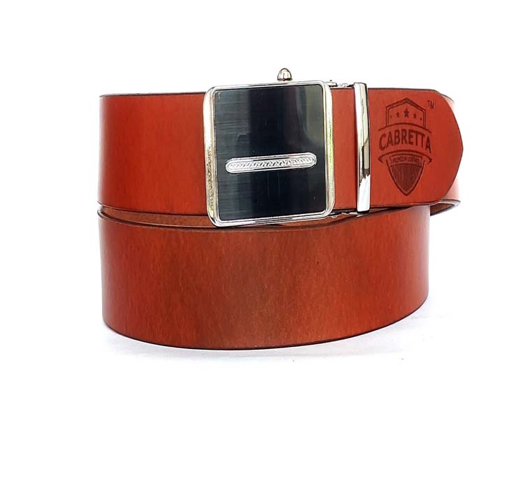 Buy Cabretta Geniune Leather Free Size Stylish Belt For Men And Boys With Autolock Buckle 35MM (Belt Waist Size -34) (CBABL7)