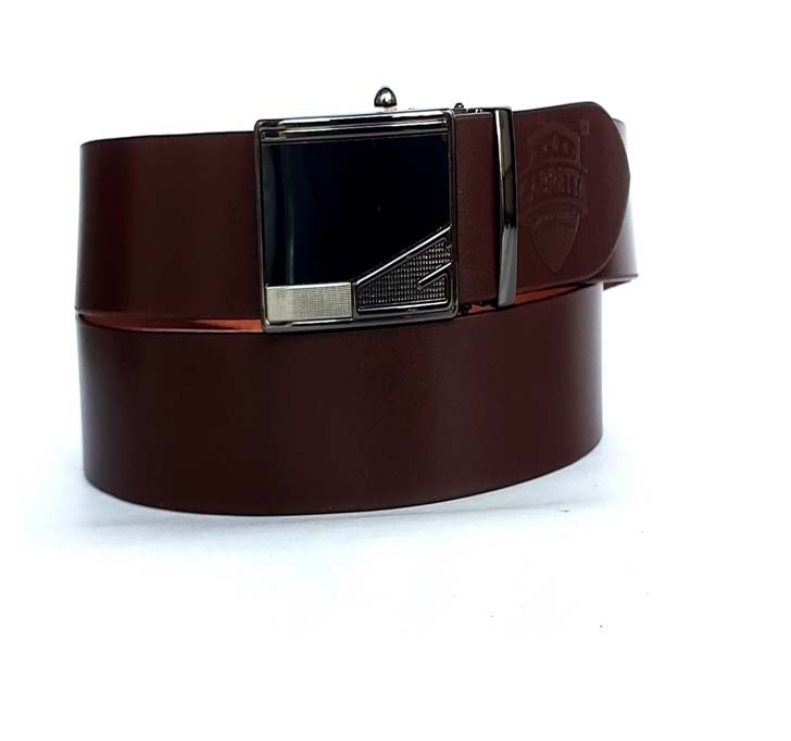 Buy Cabretta Geniune Leather Free Size Stylish Belt For Men And Boys With Autolock Buckle 35MM (Belt Waist Size - 40) (CBABL12)