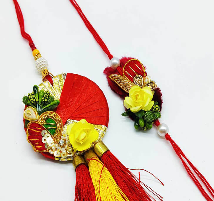 Buy Colorful Handmade Paired Rakhi