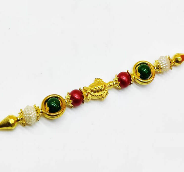 Buy Fancy Multicolor Beads Bhaiya Rakhi