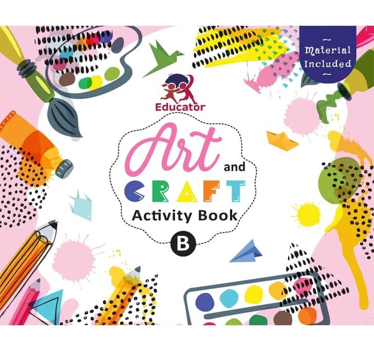Buy Art And Craft Activity Book B For 3-4 Year Old Kids With Free Craft Material
