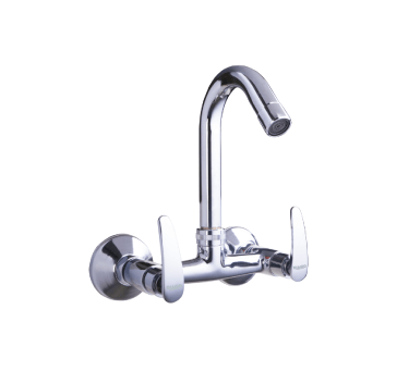 Buy Sink Mixer (wall Mounted) With Swivel Spourt, Connection Legs And Wall Flanges