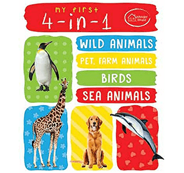 Buy My First 4-in-1 One Wild Animals, Pet And Farm Animals, Birds, Sea Animals: Padded Board Books