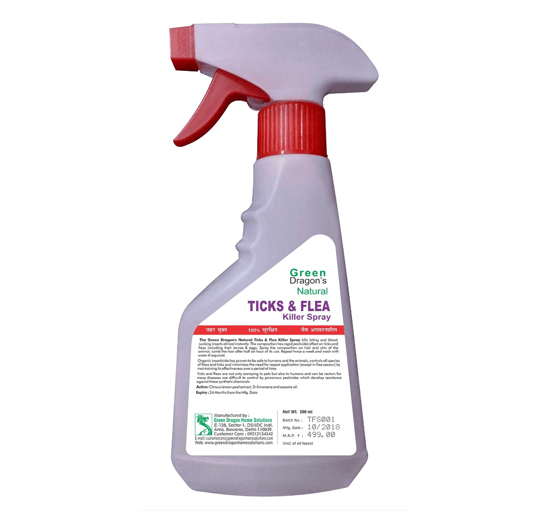 Buy Green Dragon's Natural Ticks & Flea Killer Shampoo For Pets - 260ml