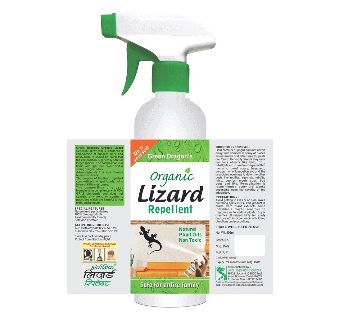 Buy Green Dragon's Organic Lizard Repellent - 500 Ml