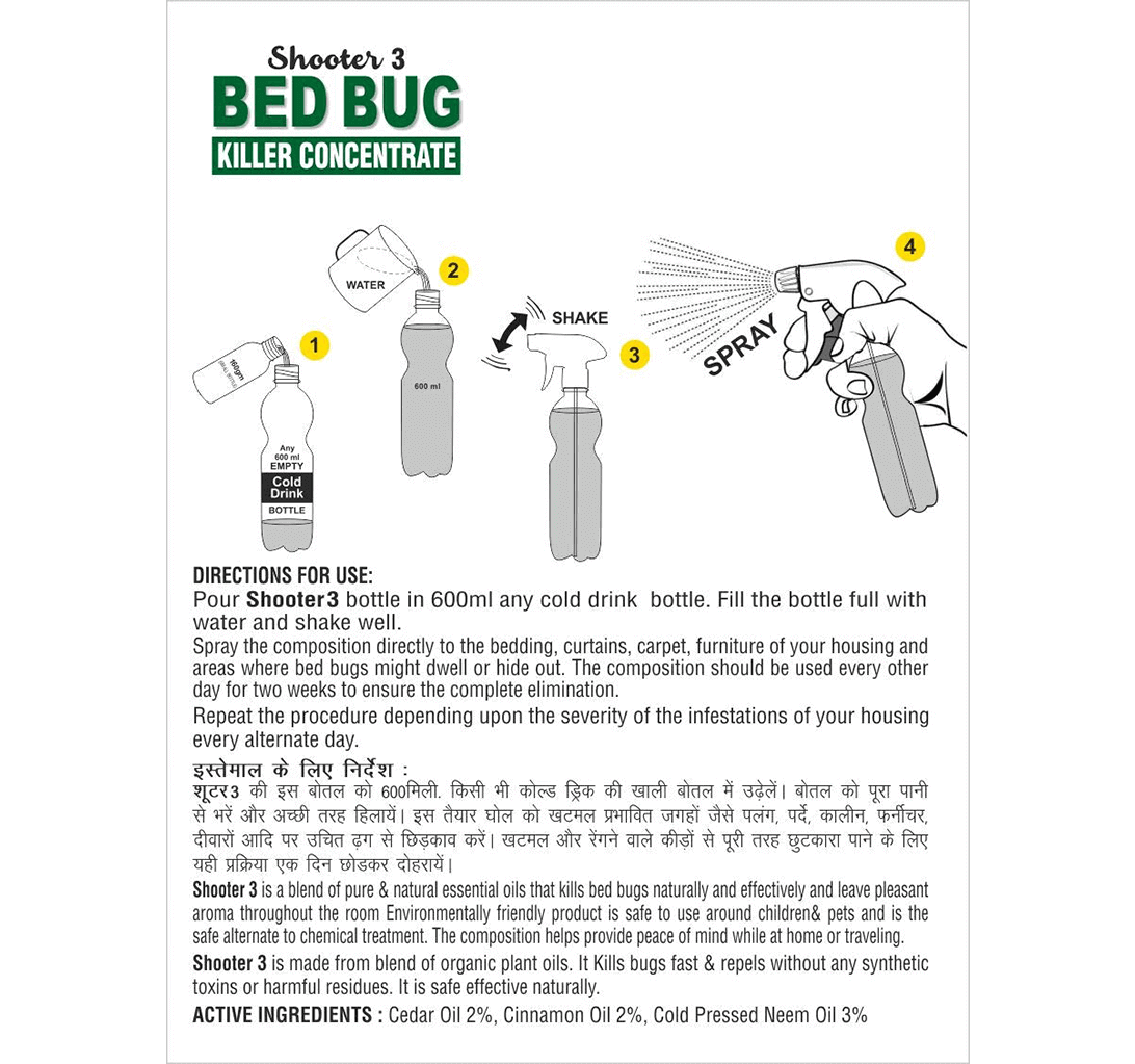Buy Green Dragon's Shooter 3 Bed Bug Killer Concentrate - 1800ml