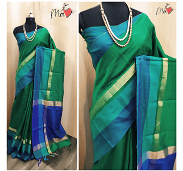 Buy Woomen Khadi Cotton Saree (Green)