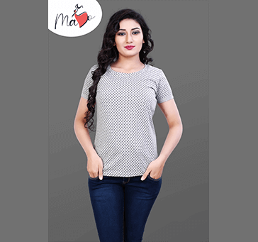 Buy Women Top White & Blue