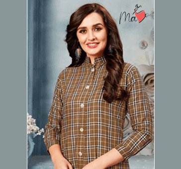 Buy Women Brown Checked Dress