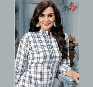 Buy Women White Checked Dress