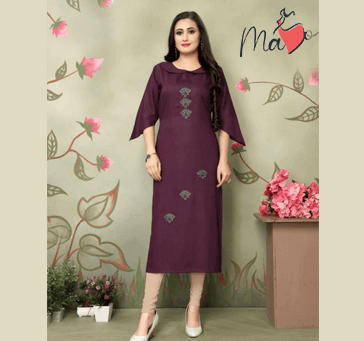 Buy Women Designer Kurti Maroon