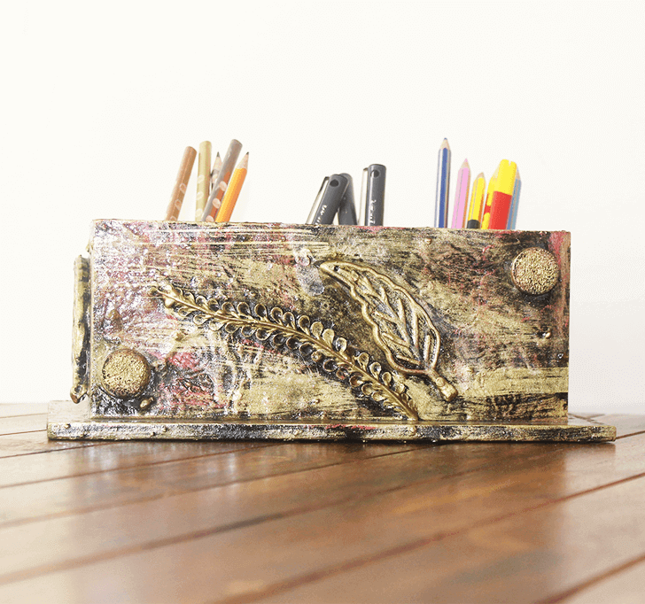 Buy Wooden Pen Holder (3 Section)