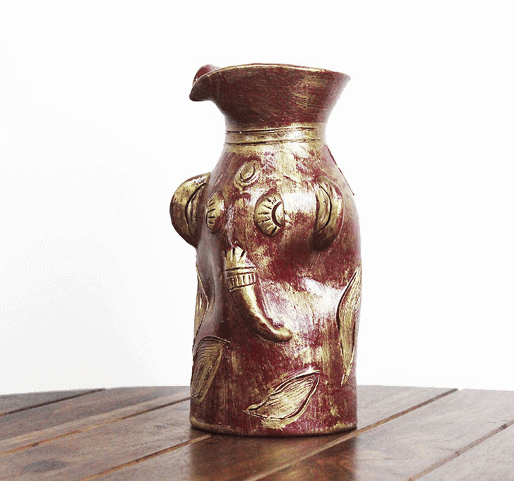 Buy Mehroon Ganpati Pot