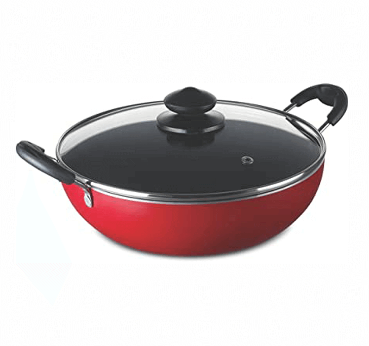 Buy BAJAJ MAJESTY Induction Cookware Kadhai With Glass Lid (240 Mm)