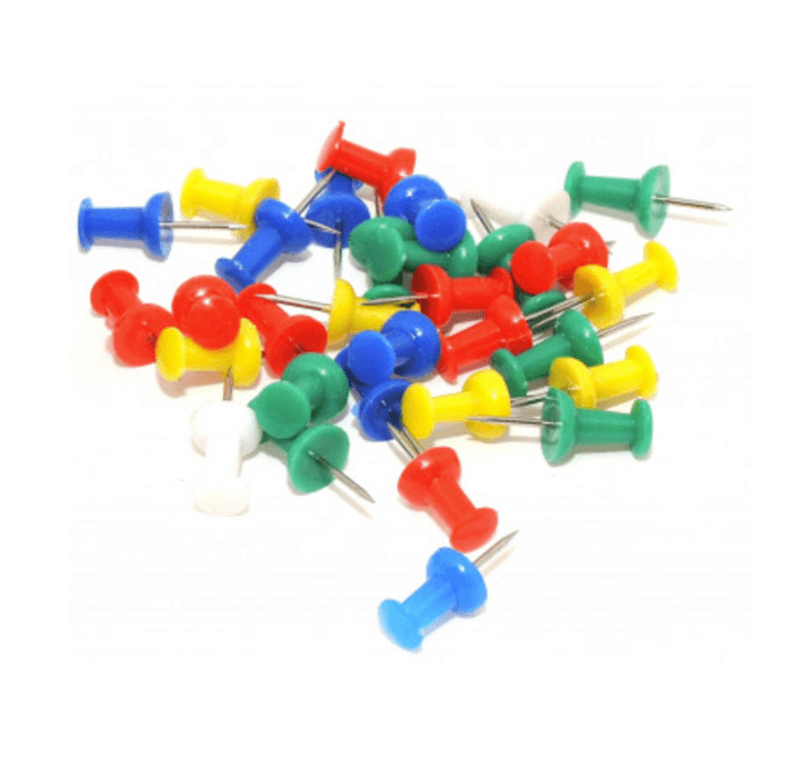 Buy Multi Color Push Pins (50 Qty. - 1 Pkt)