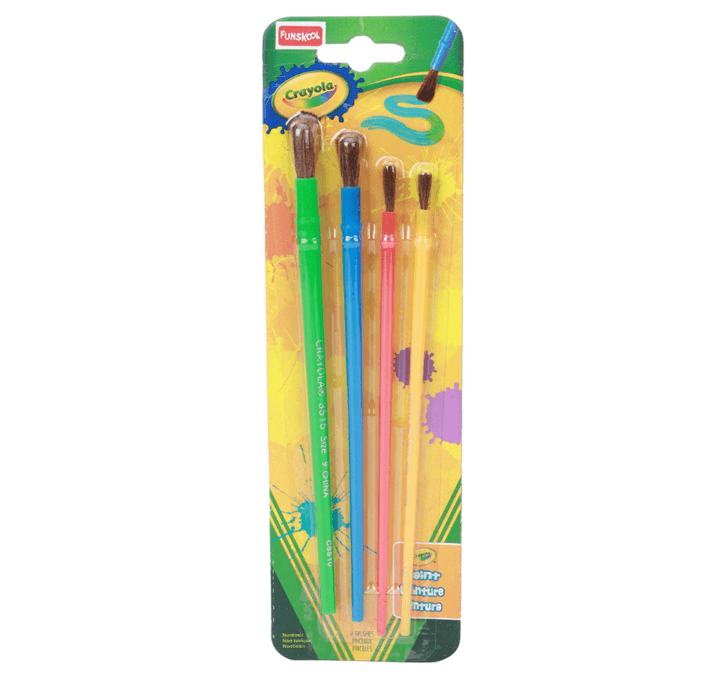 Buy Crayola Arts & Crafts Brushes (Green Blue Pink Yellow)