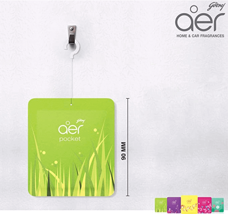 Buy Godrej Aer Pocket, Bathroom Air Fragrance - Fresh Lush Green (10g)