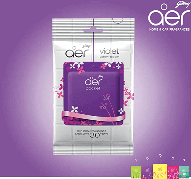 Buy Godrej Aer Pocket Bathroom Fragrance - 10 G (Violet Valley Bloom)
